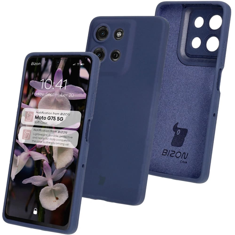 Bizon Soft Case Motorola Moto G75 5G dark blue