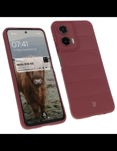 Pancéřové pouzdro Bizon Case Tur pro Motorola Moto G35 5G tmavě fialové