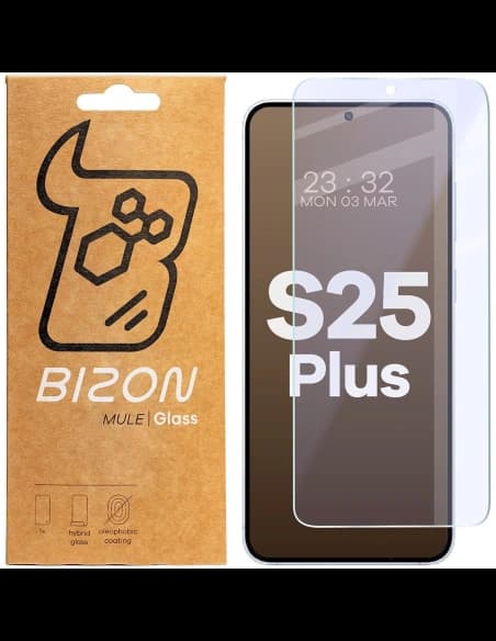 Elastické hybridní sklo Bizon Glass Mule pro Samsung Galaxy S25+ Plus