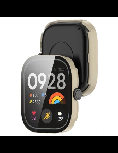 Bizon Case+Glass Óra Xiaomi Redmi Watch 5 bézs