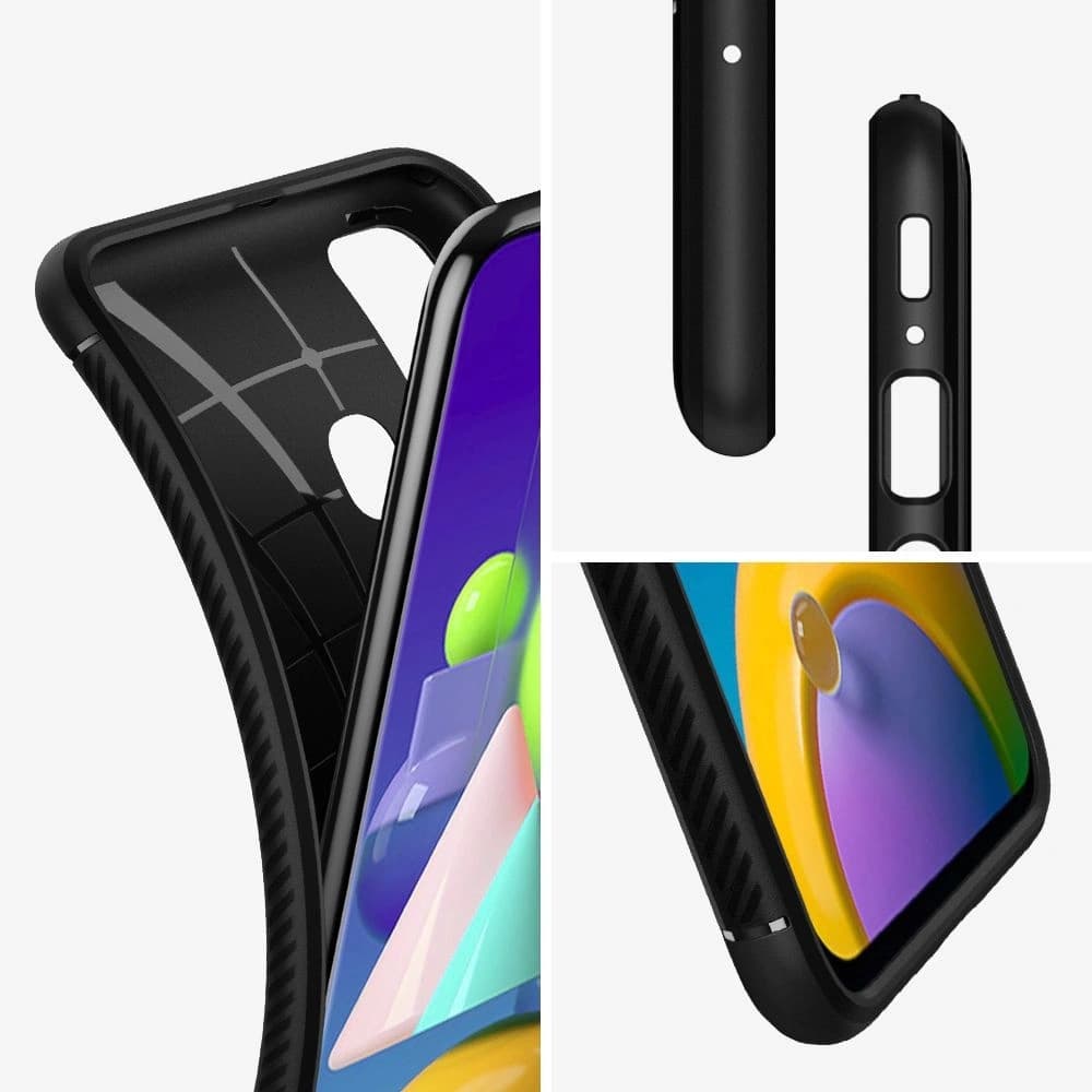 Etui Spigen Rugged Armor Samsung Galaxy M21 matná černá - 3
