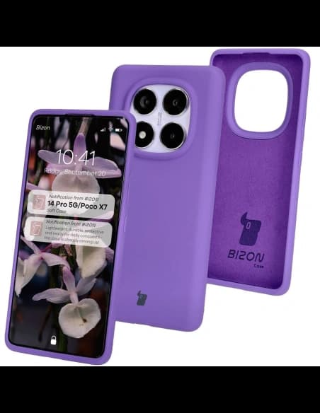 Bizon Soft Case Xiaomi Redmi Note 14 Pro 5G / Poco X7 fialový