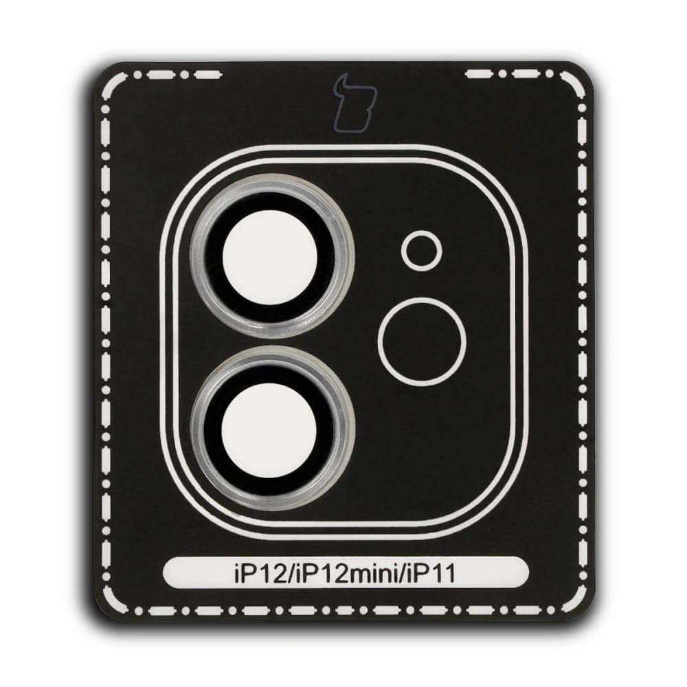 Bizon Glass Snap Lens Apple iPhone 12 / 12 Mini / 11 ezüst keret - 2