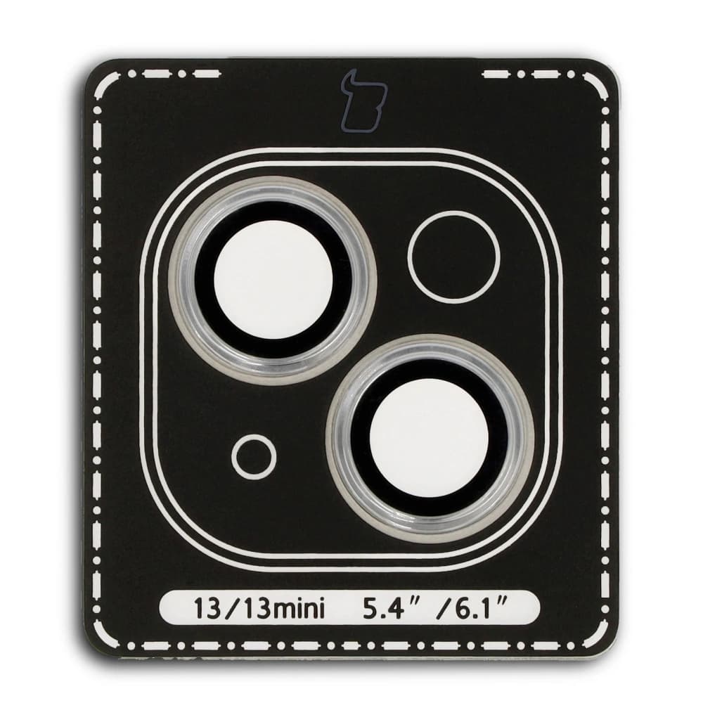 Bizon Glass Snap Lens Apple iPhone 13 / 13 Mini cadru argintiu - 2