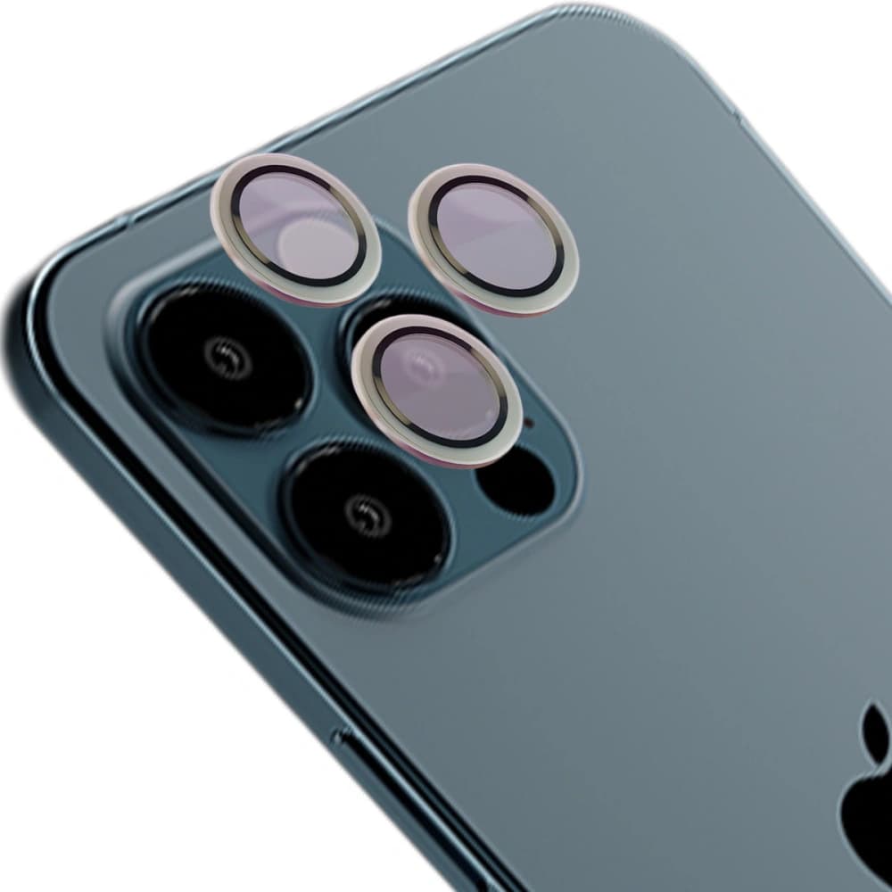 Bizon Glass Snap Lens Apple iPhone 12 Pro Max ezüst keret