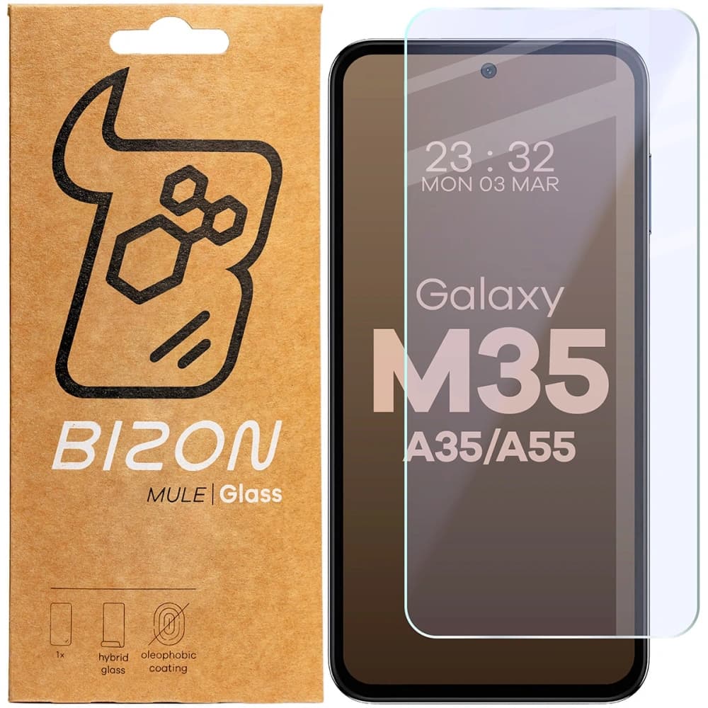 Bizon Glass Mule Flexible hybrid glass Samsung Galaxy M35 5G / A35 5G / A55 5G