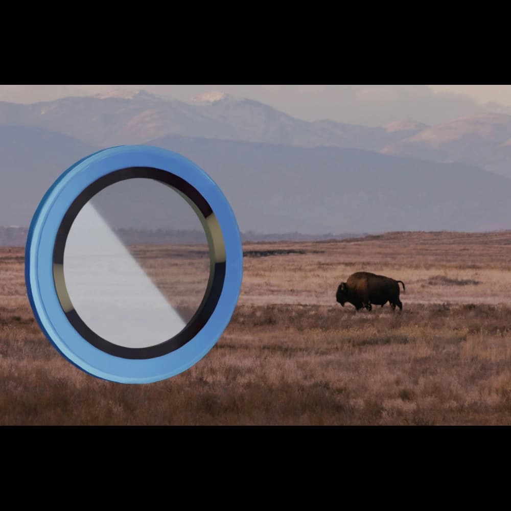 Bizon Glass Snap Lens Apple iPhone 13 / 13 Mini modrý rám - 3