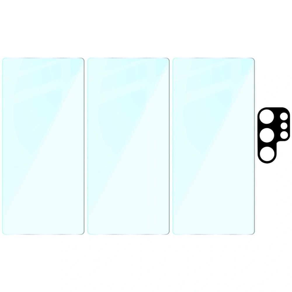 Bizon Clear 2 Pack 3x gehärtetes Glas + 1x Linsenschutz Samsung Galaxy S25 Ultra - 6