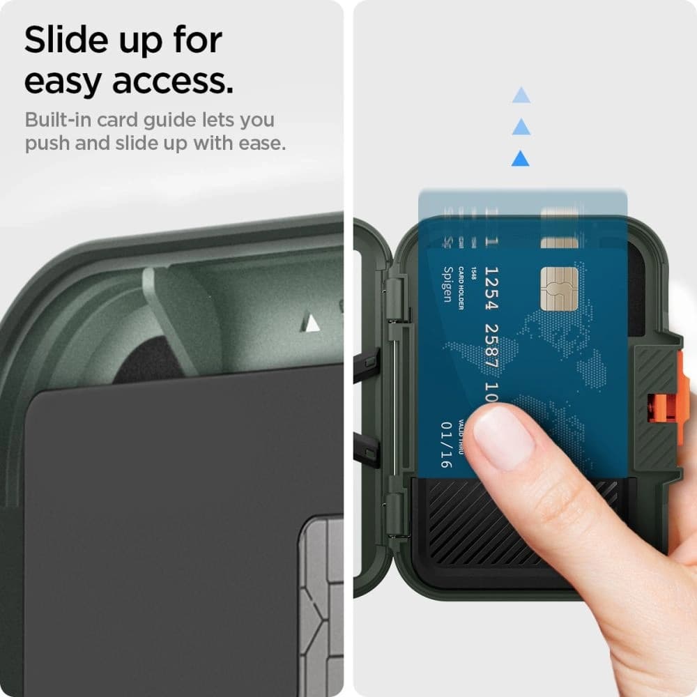 Spigen Lock Fit MagSafe Universal Magnetic Card Holder Military Green - 16