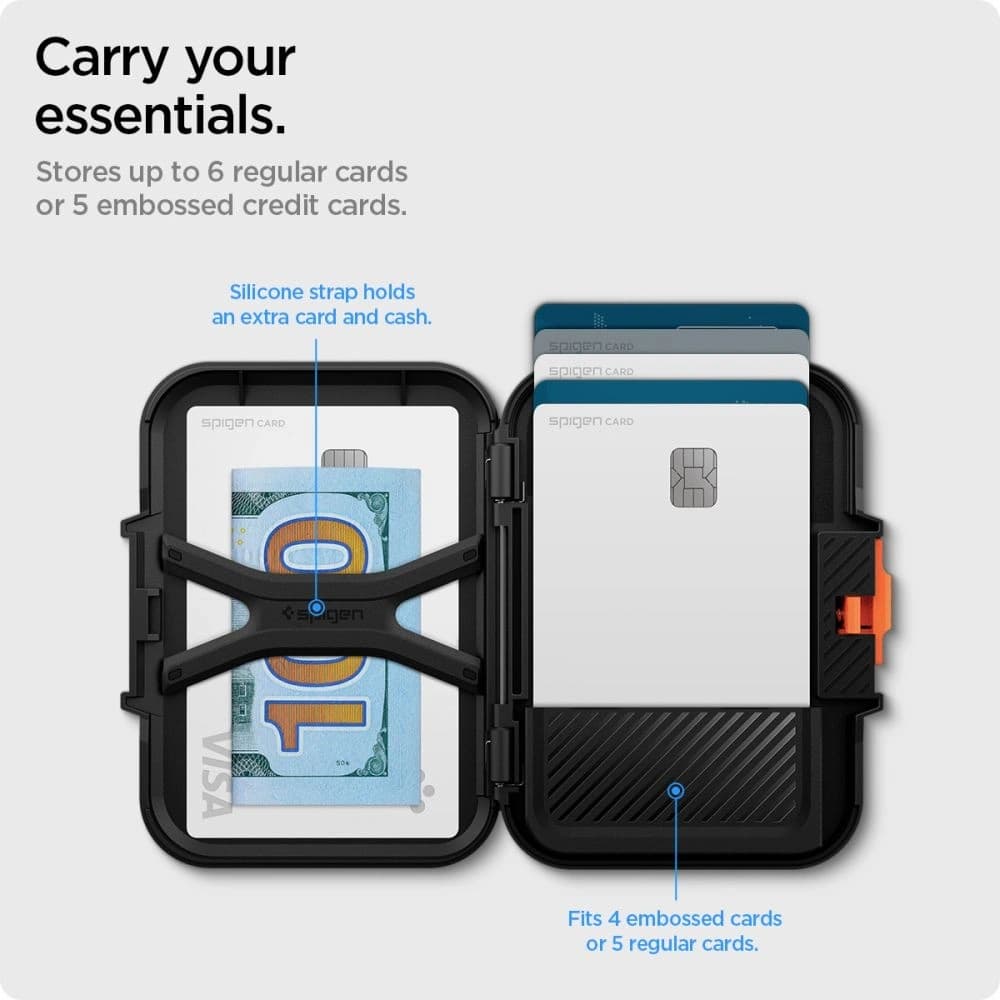 Spigen Lock Fit MagSafe Universal Magnetic Kartenhalter Schwarz - 17