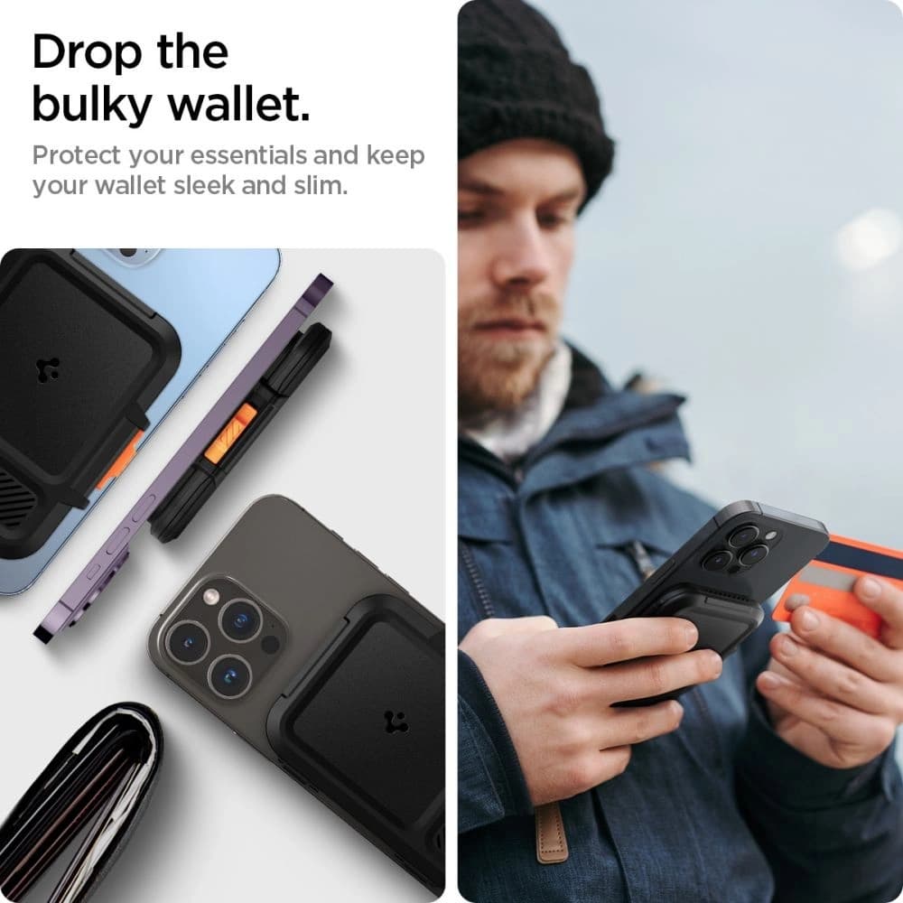 Spigen Lock Fit MagSafe Universal Magnetic Kartenhalter Schwarz - 20