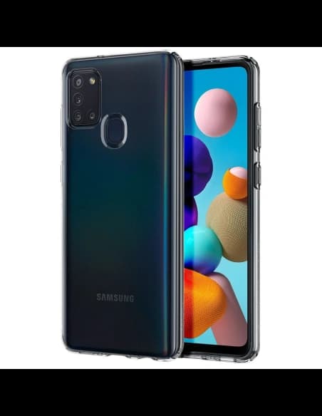 Spigen Samsung Gehäuse Flüssigkristall Galaxy A21s Kristallklar