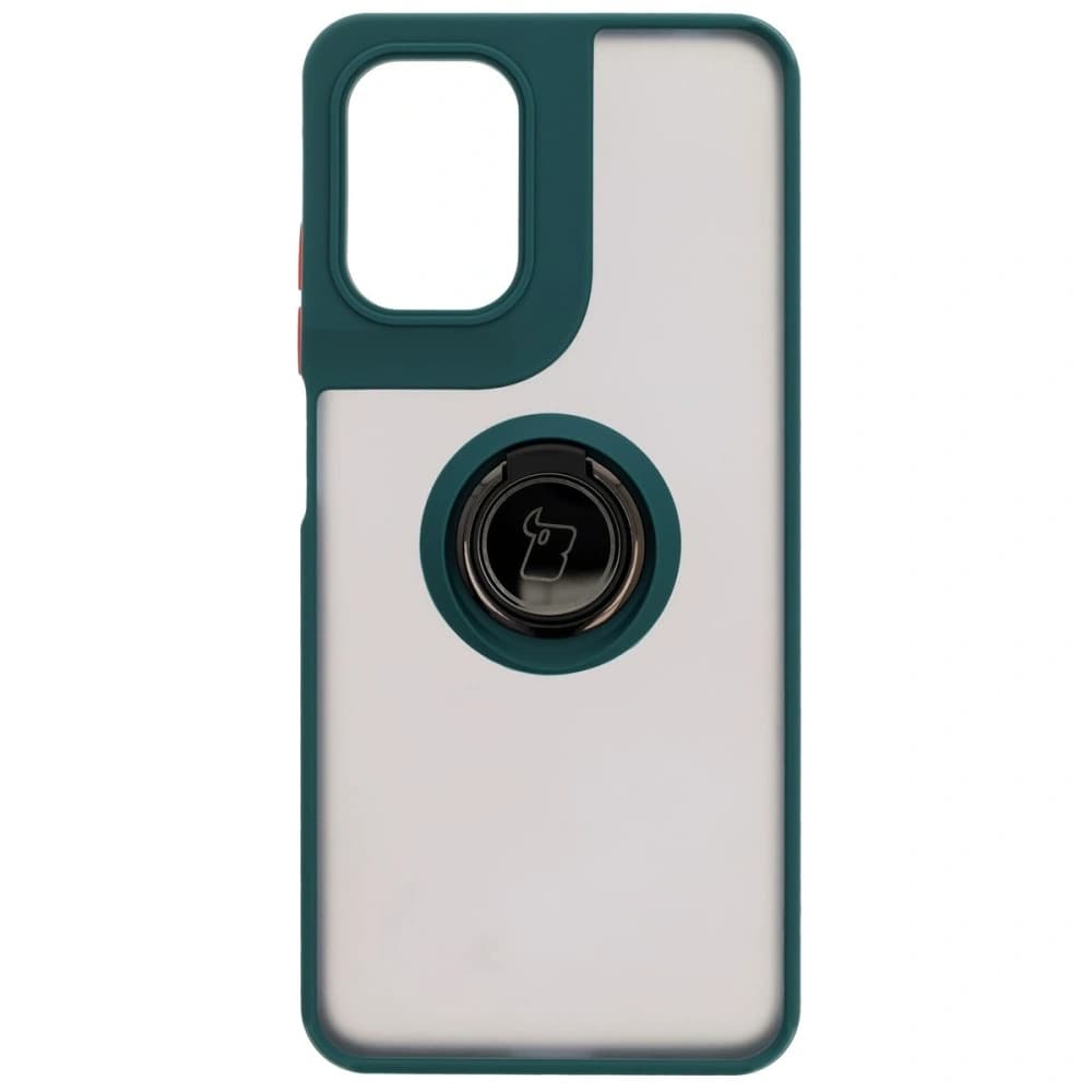 Bizon Case Hybrid Ring Motorola Moto G05 / E15 fumuriu cu un cadru verde închis - 2