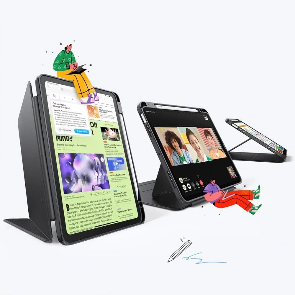 ESR Flip Hybrid Apple iPad Air 10.9 2020/2022 (4, 5 Gen) / iPad Air 11 2024/2025 (6, 7 Gen) Schwarz - 2