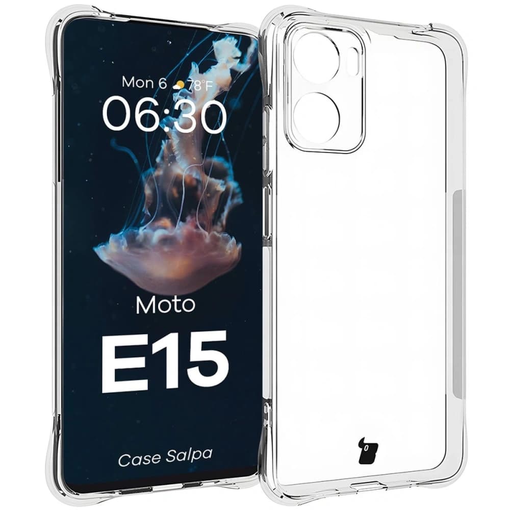 Bizon Case Salpa Motorola Moto E15 transparent