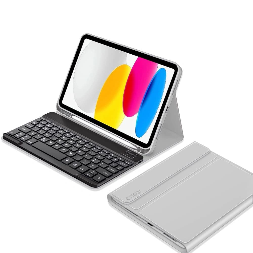 Etui z klawiaturou Tech-Protect SmartCase Pen + Keyboard Apple iPad Air 10.9 2022 (5. generace) / iPad Air 11 2025 (7. generace) Šedá - 2