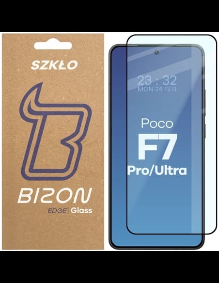Bizon Glass Edge 2 Xiaomi Poco F7 Pro / F7 Ultra fekete keret