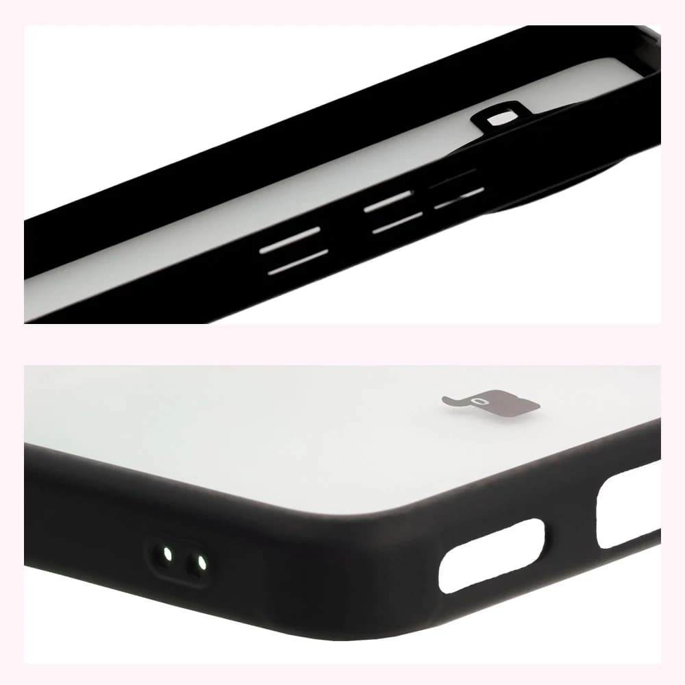 Bizon Case Angelo Xiaomi Poco F7 Ultra rauchig mit einem schwarzen Rahmen - 4