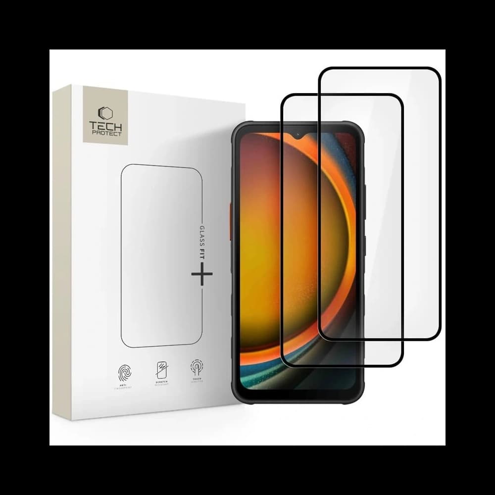 SzkŁo Hartowane Tech-protect Glass Fit+ 2-pack Galaxy Xcover 7 / 7 Pro Black