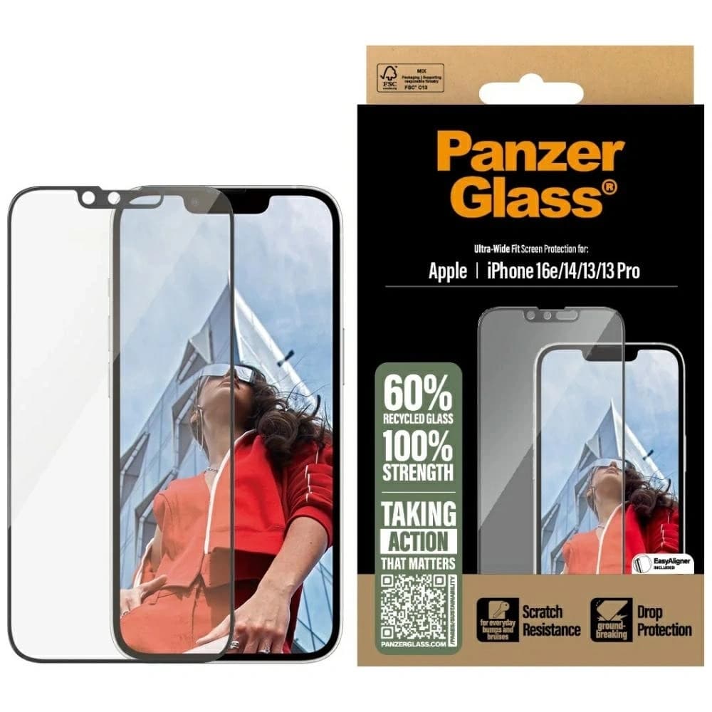 PanzerGlass Ultra-Wide Fit Apple iPhone 16e / 14 / 13 / 13 Pro