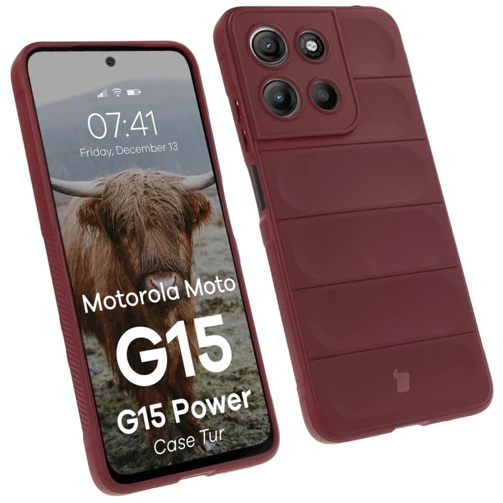 Bizon pouzdro Tur Motorola Moto G15 / G15 Power burgundské