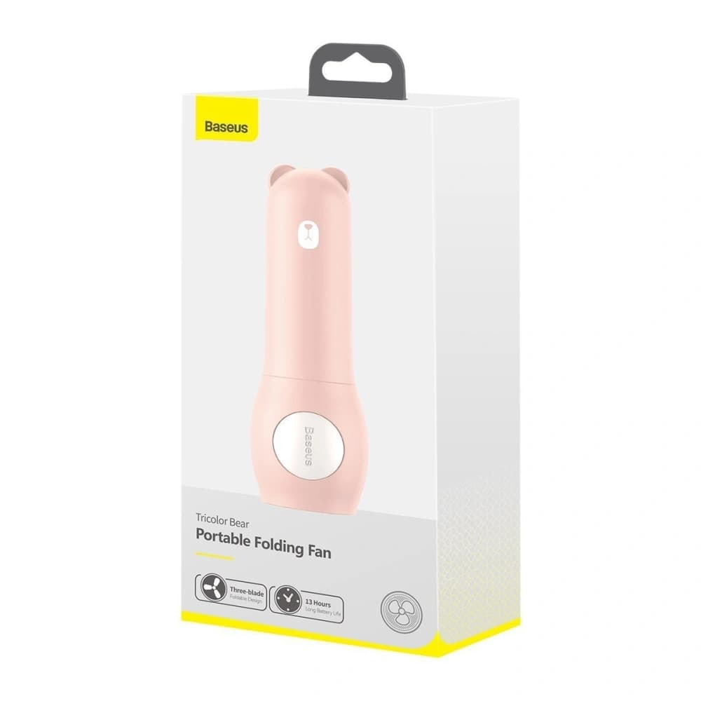 Baseus Tricolor Bear Folding Fan Pink - 8