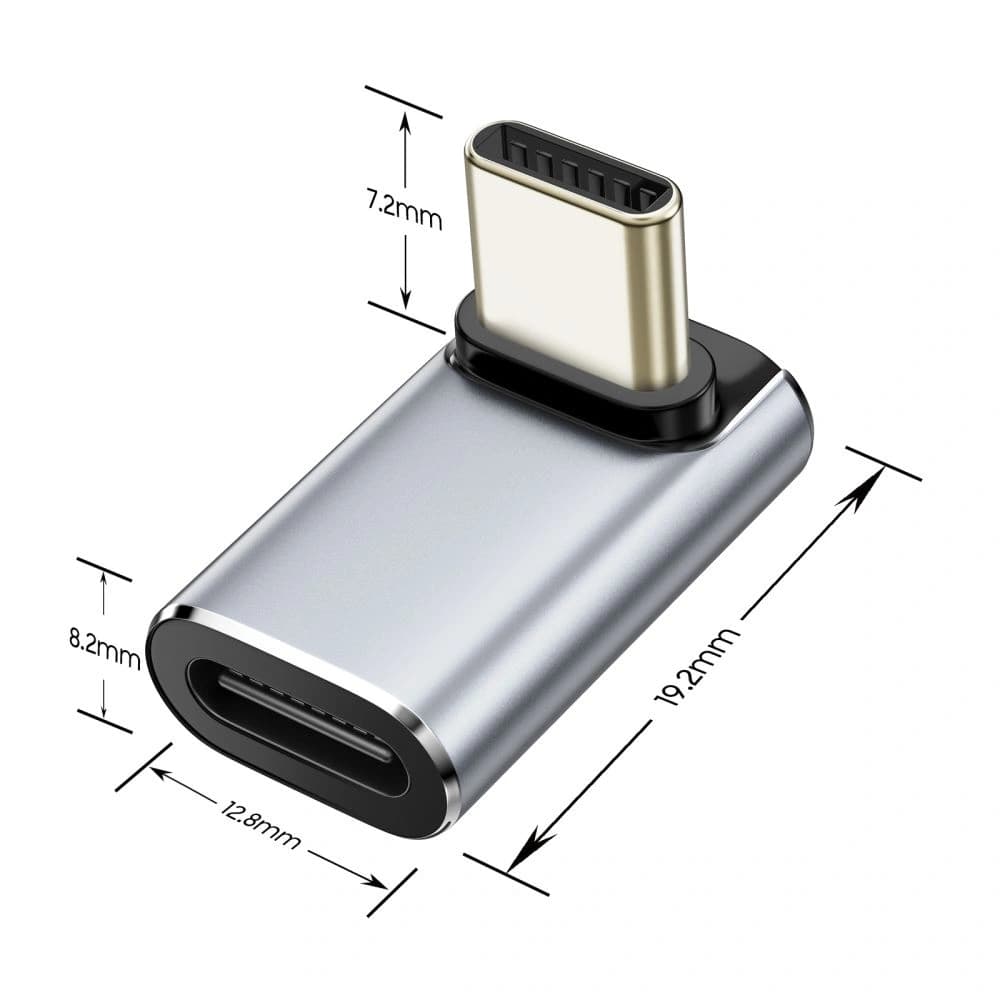 Adaptor unghiular USB-C Tech-Protect Ultraboost AA02 Gri - 2