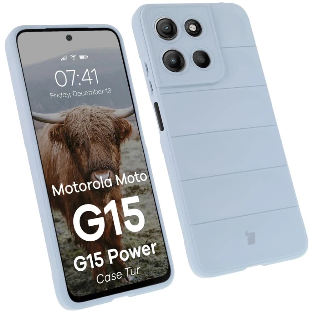BIZON Pouzdro Tur Motorola Moto G15 / G15 Power světle modré