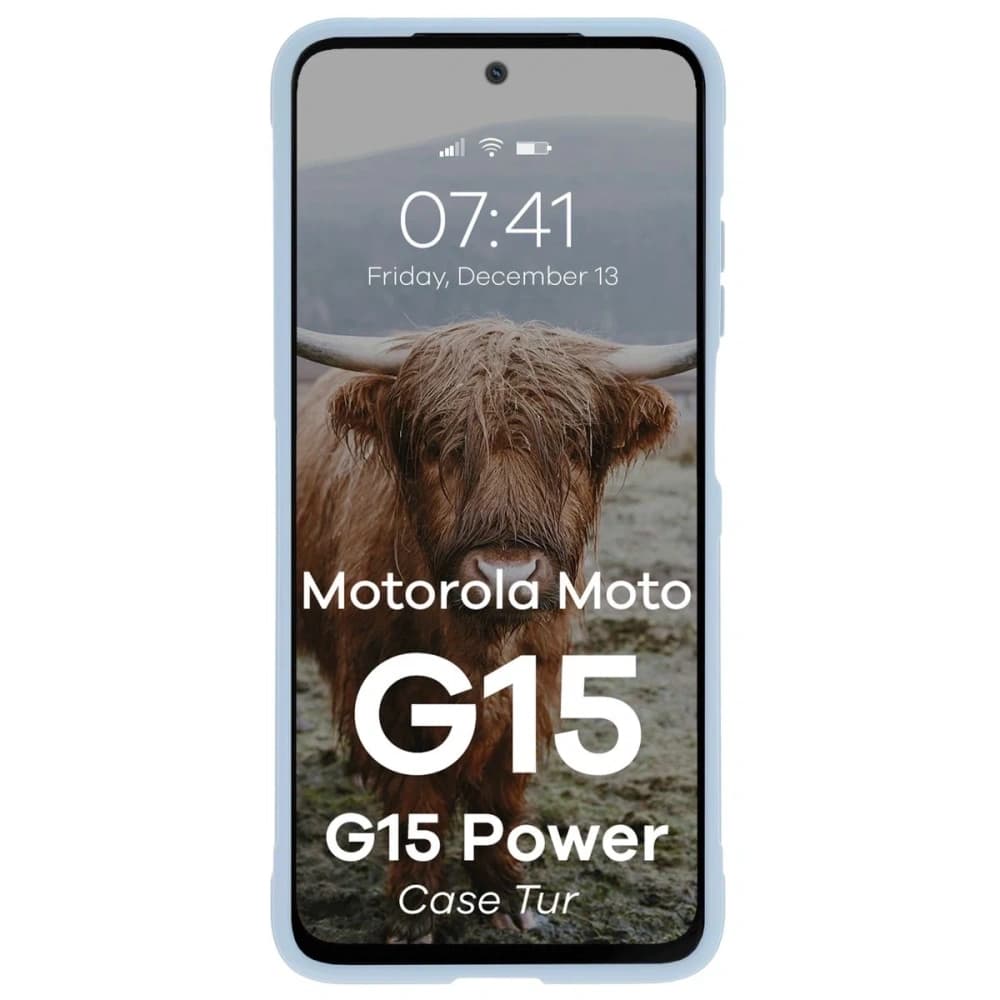 BIZON Pouzdro Tur Motorola Moto G15 / G15 Power světle modré - 5