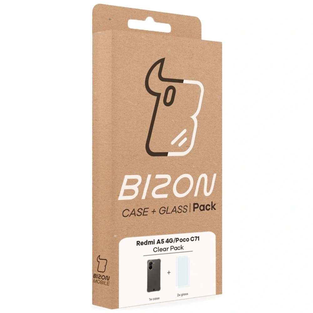 Bizon Case Clear Pack case + 2x screen glass Xiaomi Redmi A5 4G / POCO C71 4G - 9