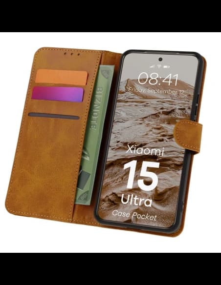 BIZON Case Pocket Xiaomi 15 Ultra brown