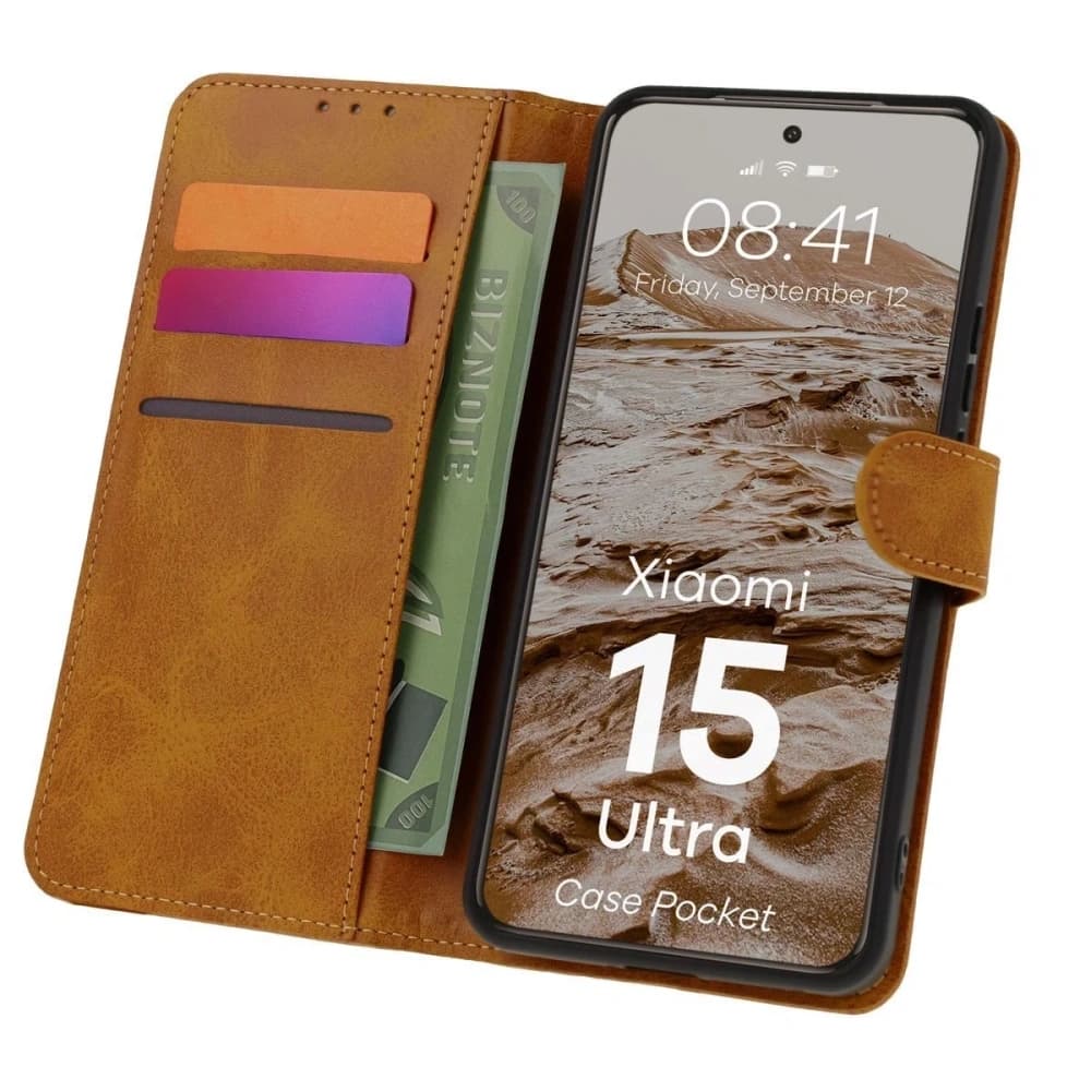 BIZON Case Pocket Xiaomi 15 Ultra brown