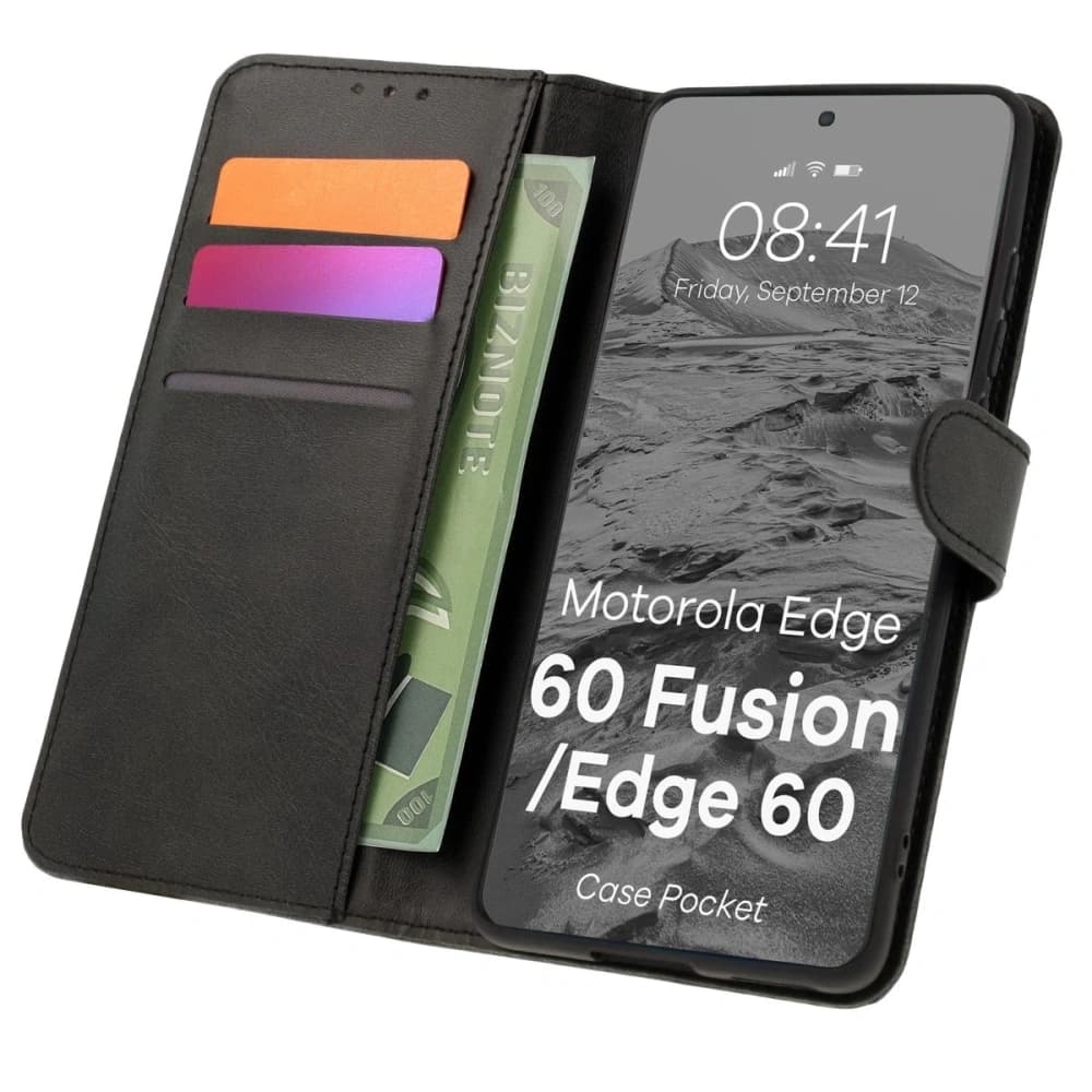 Bizon Case Pocket Motorola Edge 60 / 60 Fusion black