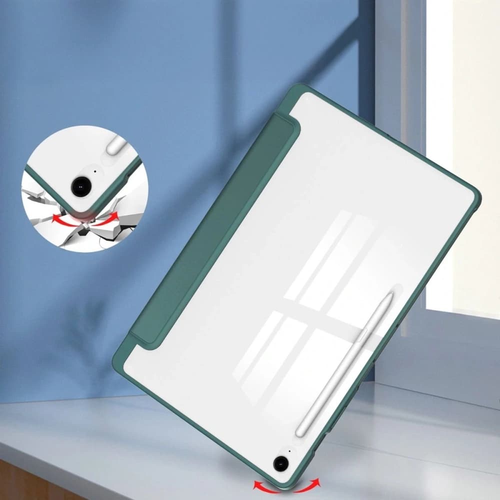 Bizon Case Tab Klar Matt Samsung Galaxy Tab S10 FE+ Plus dunkelgrün - 6