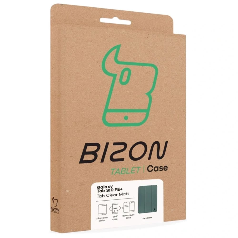Bizon Case Tab Klar Matt Samsung Galaxy Tab S10 FE+ Plus dunkelgrün - 8
