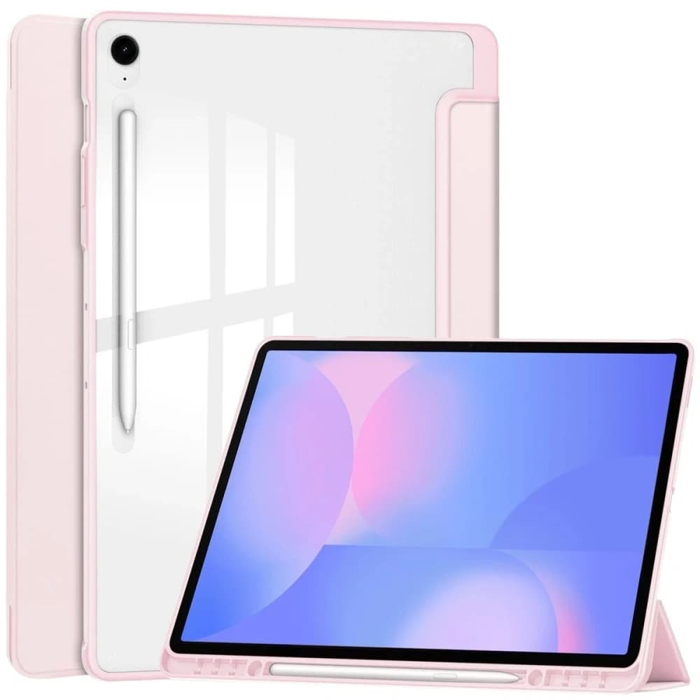 Bizon Case Tab Clear Matt Samsung Galaxy Tab S10 FE+ Plus pink