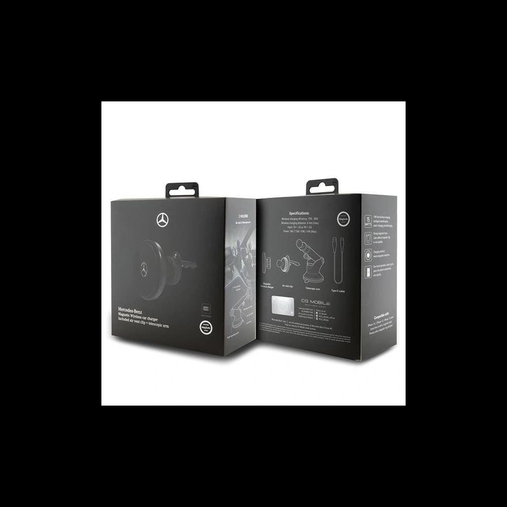 Mercedes MEMWCCK 15W Kartenhalter für das Fenster mit kabellosem Ladegerät Silver Stars MagSafe schwarz - 4