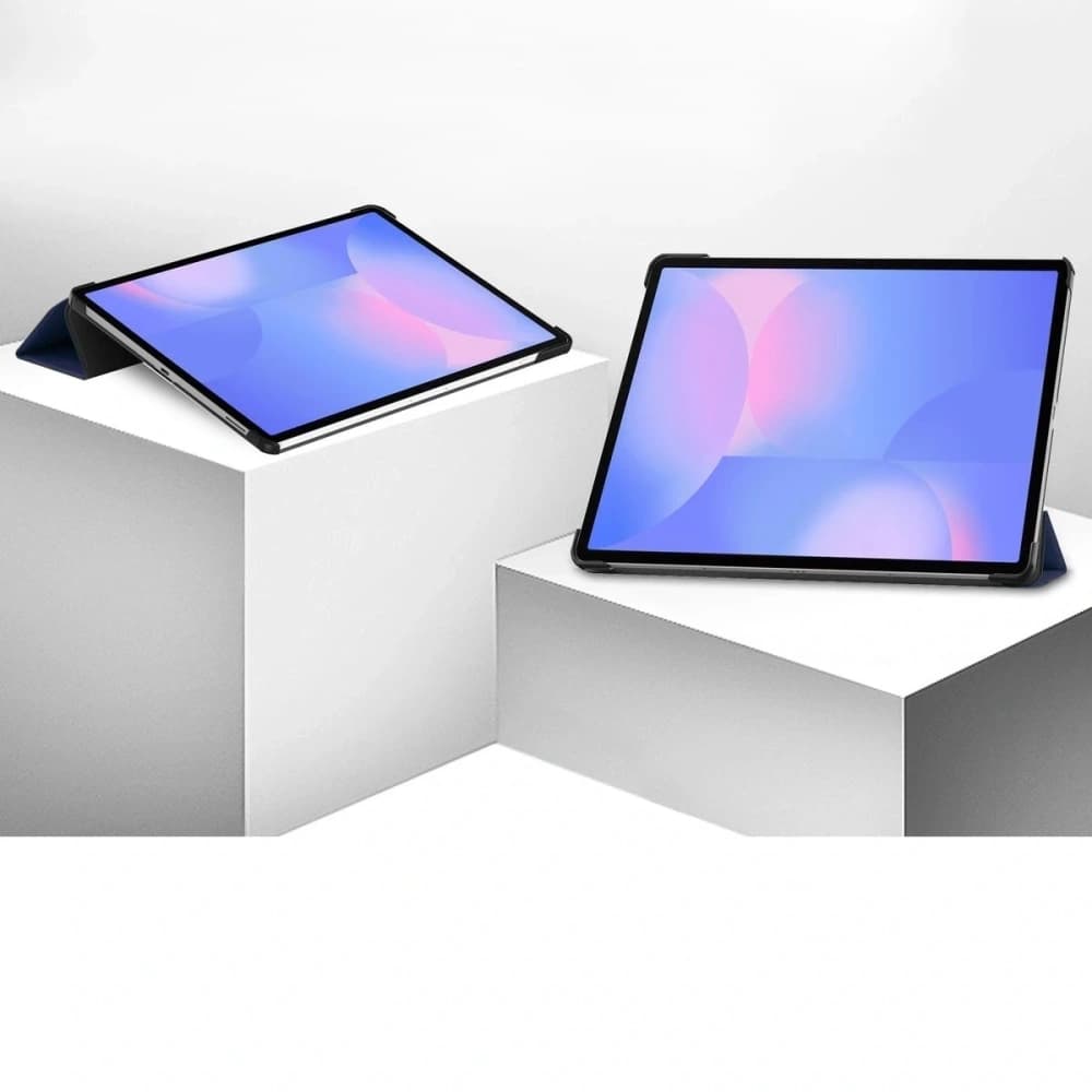 Husa Bizon Tab Croc pentru Samsung Galaxy Tab S10 FE+ Plus de culoare albastru închis - 2