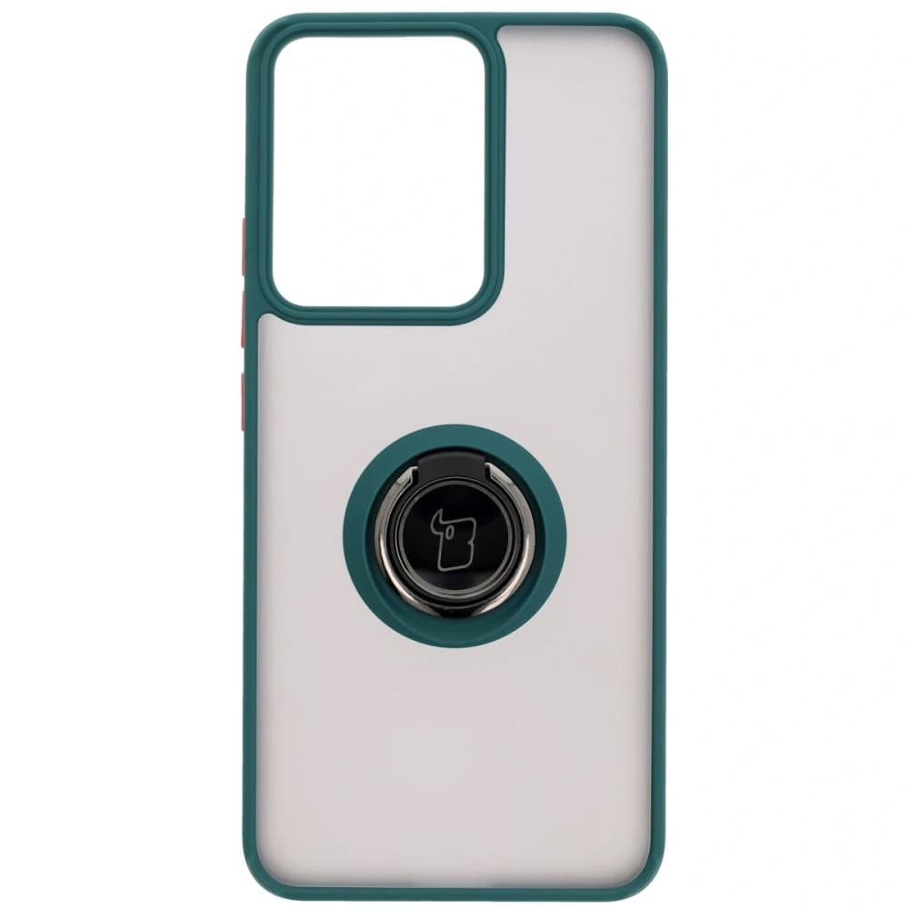 Bizon Case Hybrid Ring Realme 14 5G / 14T 5G rauchig mit einem dunkelgrünen Rahmen - 2