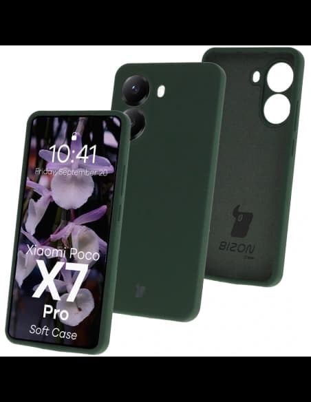 Husa moale Bizon pentru Xiaomi POCO X7 Pro verde închis