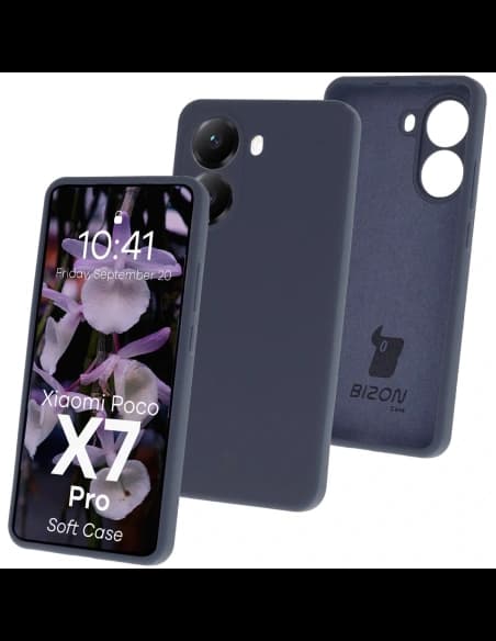 Husa moale Bizon pentru Xiaomi POCO X7 Pro albastru închis