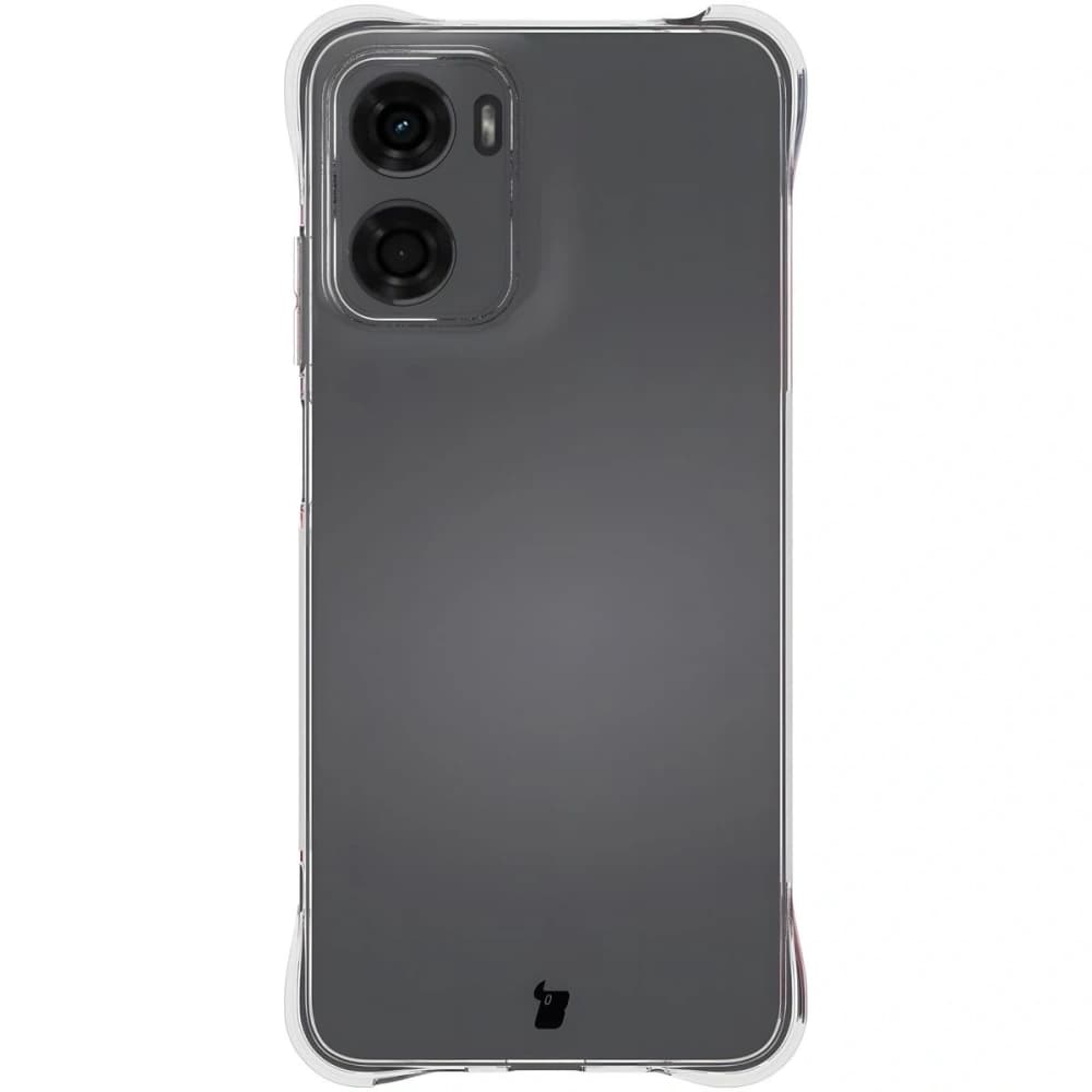 Carcasă Bizon Case Clear Pack + 2x sticlă de protecție pentru Motorola Moto E15 - 2