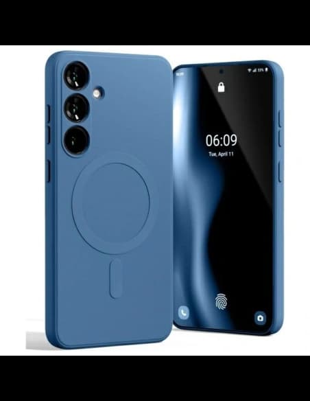 Mercury MagSafe Semi-Silikon-Hülle Samsung Galaxy S24 FE blau