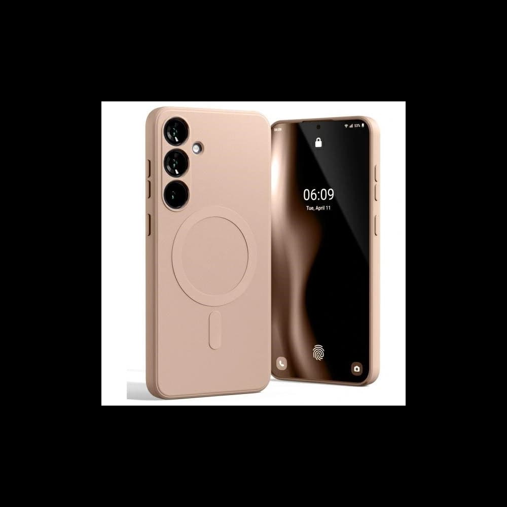 Mercury MagSafe Semi-Silikonhülle Samsung Galaxy S24 FE pink sandfarben