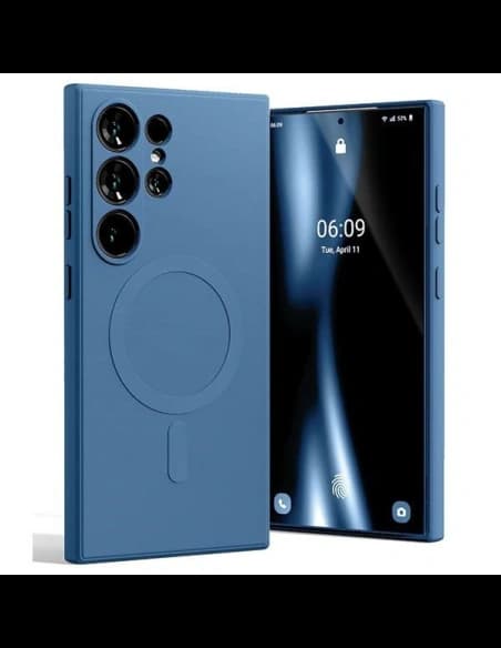 Carcasă semi-siliconică Mercury MagSafe pentru Samsung Galaxy S24 Ultra, albastră