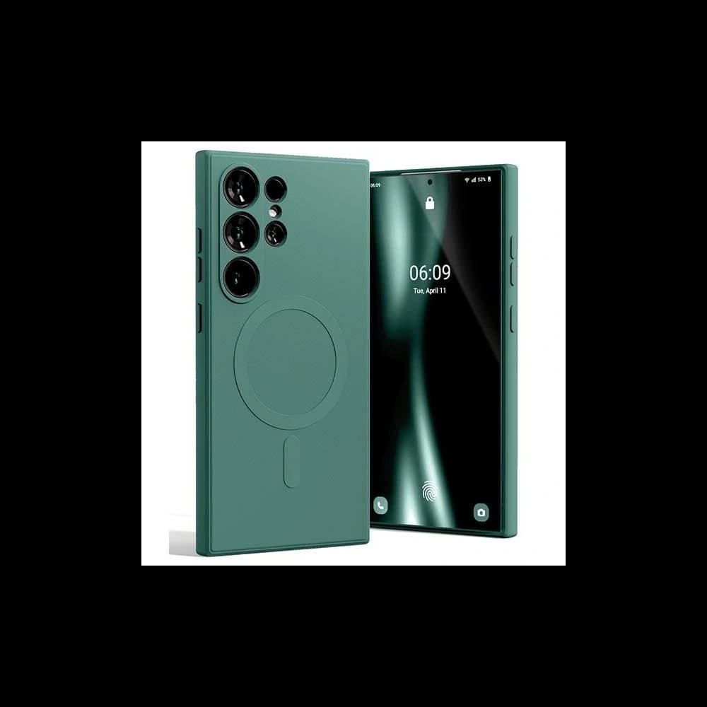 Carcasă semi-siliconică Mercury MagSafe pentru Samsung Galaxy S24 Ultra verde