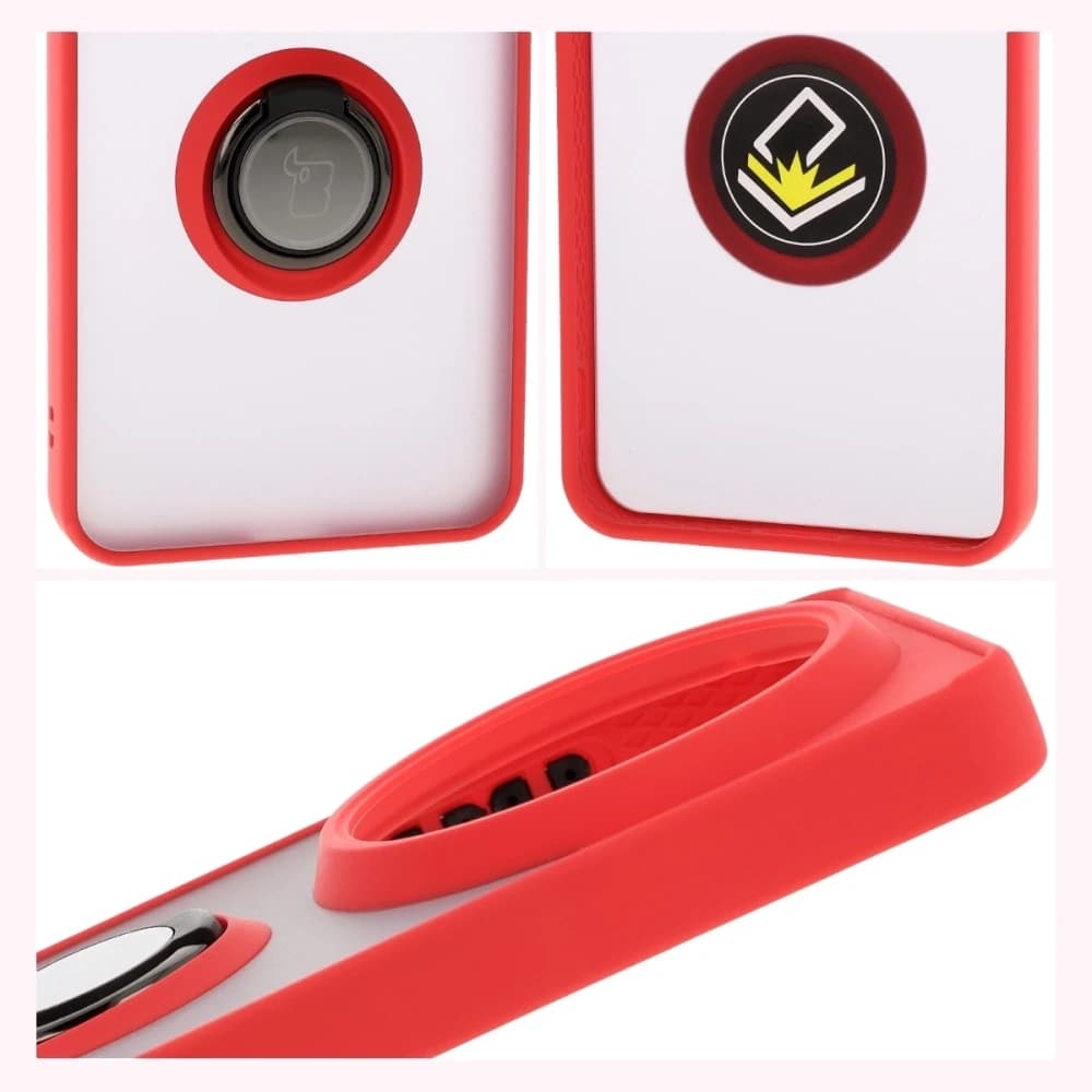 Bizon Case Hybrid Ring Xiaomi 15 Ultra smoky with a red frame - 4