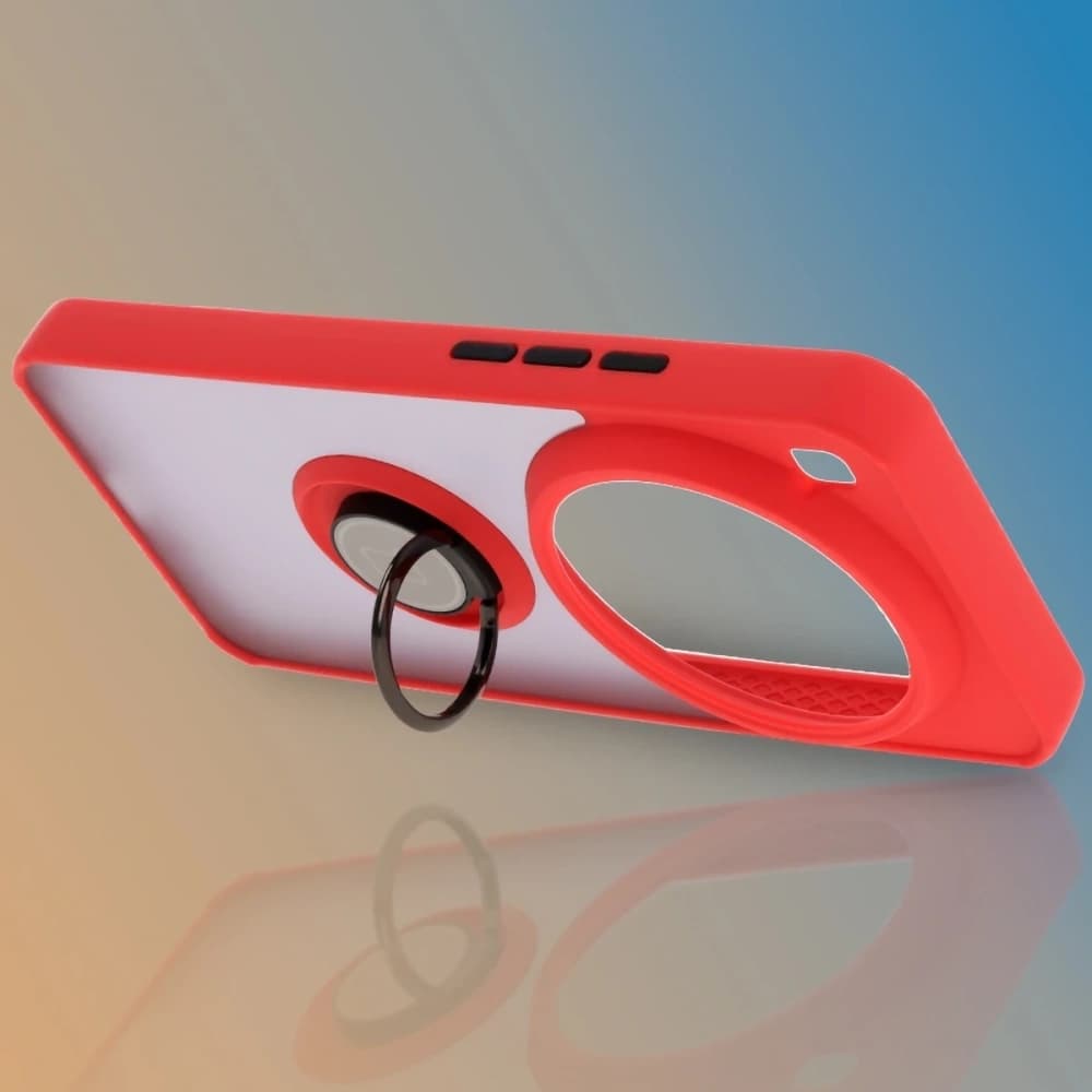 Bizon Case Hybrid Ring Xiaomi 15 Ultra smoky with a red frame - 6