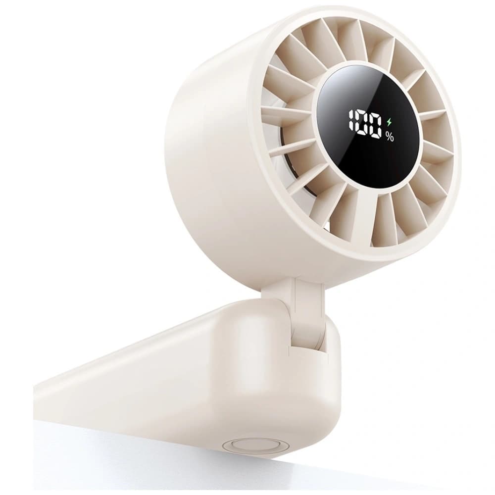 USAMS Mini ZB352 Foldable Hand Fan 1200mAh beige - 3