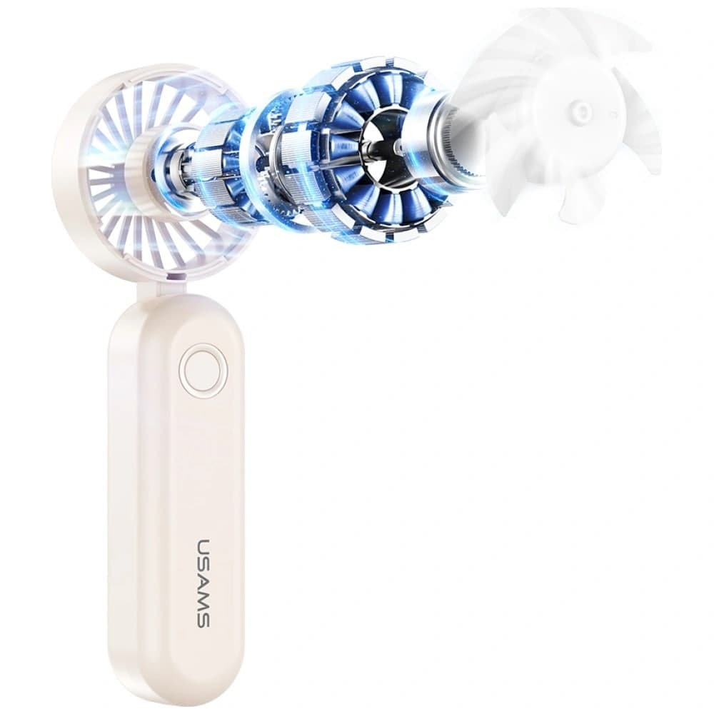 USAMS Mini ZB352 Foldable Hand Fan 1200mAh beige - 4